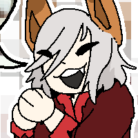 this could be us a drawing of vampires SMP avid and pyro. pyro as a speech bubble with a picture of a wolf eating a deer carcass with the text "us". avid has a arrow pointing to him with a picture of a deer in headlights.